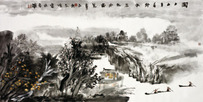 姚鸣京 山水