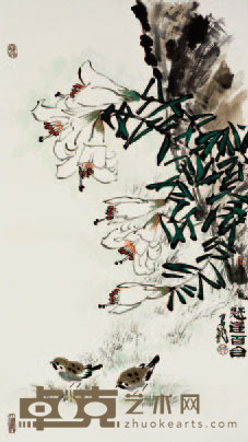 孙墨龙 花鸟 49×86 约3.8 平方尺