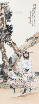 徐燕孙 钟馗送礼 立轴