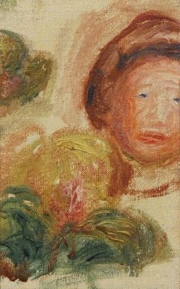 皮埃尔·奥古斯特·雷诺阿 树丛与女性肖像（习作）