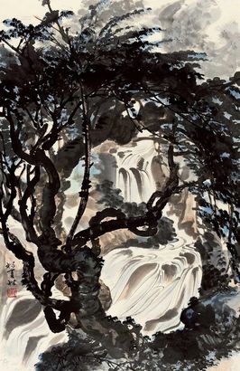 杨夏林 苍松 立轴