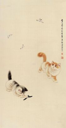 曹克黉 耄耋图 立轴