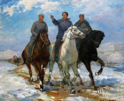 徐坚白 谭雪生缅怀延安 176×217cm