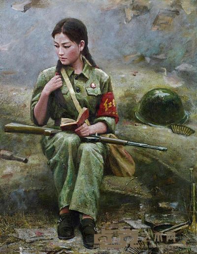 张大中 红宝书 100×80cm