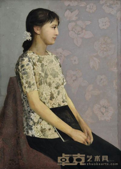 夏培耀  少女肖像 98×68cm