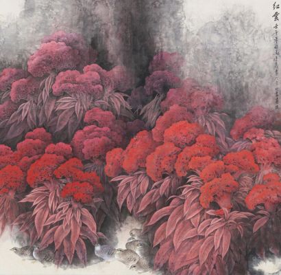 司马连义 壬午（2002）年作 红云 镜片