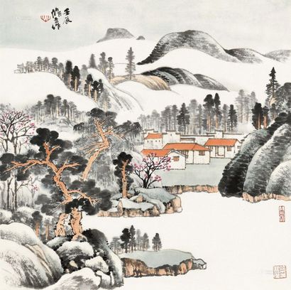 朱修立 壬辰（2012）年作 松雪山居 镜片