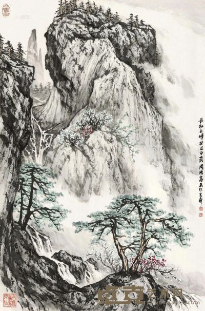 周阳高 癸巳（2013）年作 长松巨嶂 镜片 68.5×45.5cm