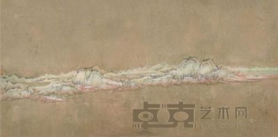 邵仄炯 江山暮雪 镜片 73.5×142cm