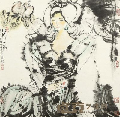 杨和平 人物 镜片 68×68cm