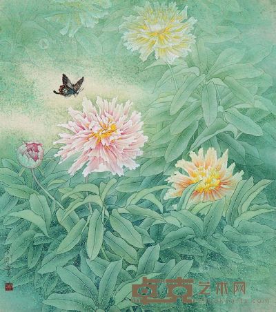 刘刚 花卉 62.5×55.5cm