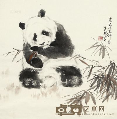 王申勇 熊猫 68×68cm
