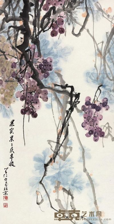 沈学仁 果实累累 镜片 131×66.5cm