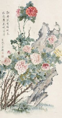 何香凝 花卉 立轴