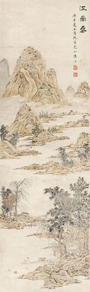 陆治 江南春色图 立轴