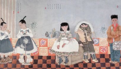 杨静 壬辰（2012年）作 那些花儿 镜心