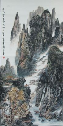 洪泽玉 山如碧玉云似沙