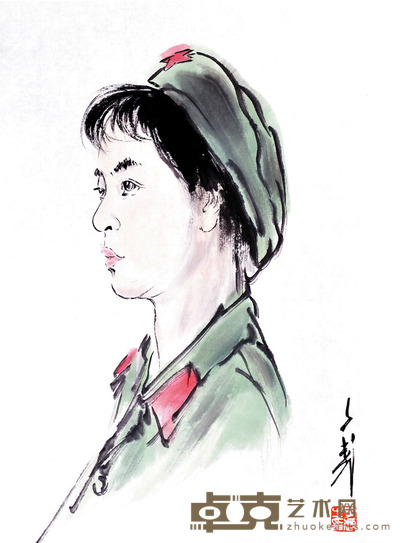 王子武 女军人 65×42