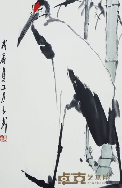 王子武 仙鹤图 106×56