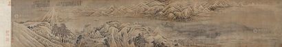 陆治 丙寅年作 桐江秋雪图 手卷