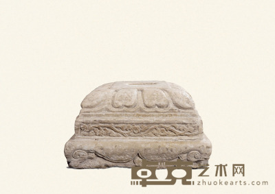 明·汉白玉供石座 53×42×21cm