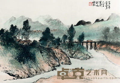 黎雄才 武鸣城外图 32×44.5cm