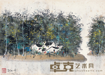 吴冠中（1919-2010） 水乡 31×43cm