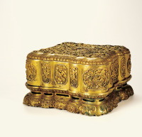 清中期·铜鎏金福寿双全盖盒