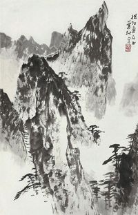 黄叶村 山水 立轴