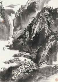 郭公达 1987年作 山水 立轴