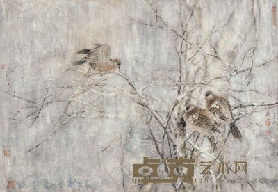 李国民 2010年作 花鸟 镜片 63.5×90cm