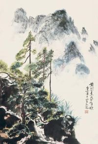 金连经 1978年作 黄山小景 立轴