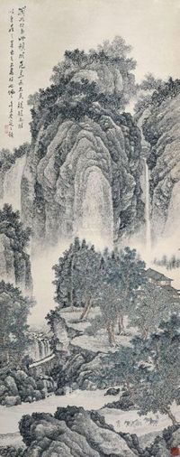 杨渊如 山居图 立轴