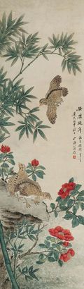 翁小海 1836年作 安乐延年 立轴