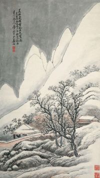 姜筠 1898年作 林藏积雪 立轴