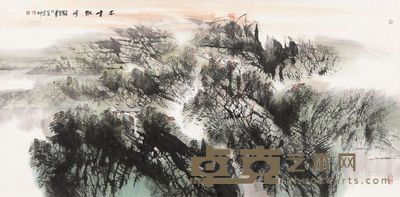 胡宝利 2007年作 赤峰飘晴 镜心 69×138cm