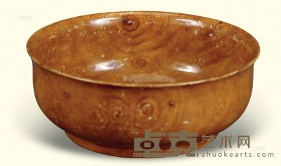 清 木纹釉碗 直径12.5cm