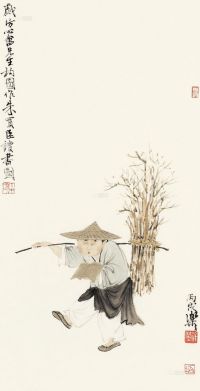 徐乐乐 丙戌（2006）年作 读书图 镜框