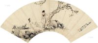 王素 甲子（1864）年作 话旧图 扇片