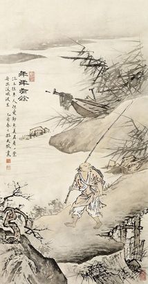 孙天牧 乙酉（2005）年作 年年有余 立轴