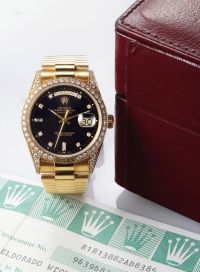 劳力士Rolex Day-Date黄金镶钻石链带腕表