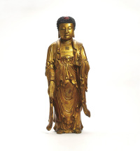 清·金漆木雕阿弥陀佛像