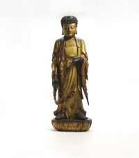 清·金漆木雕阿弥陀佛像