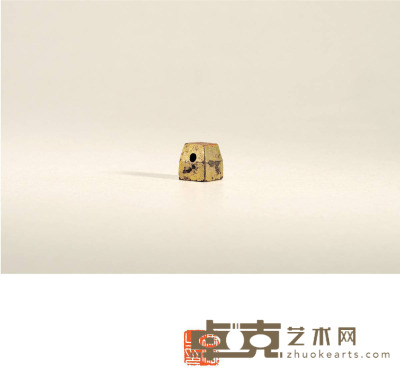 汉·覆斗钮鎏金铜印 1.6×1.5×1.7cm