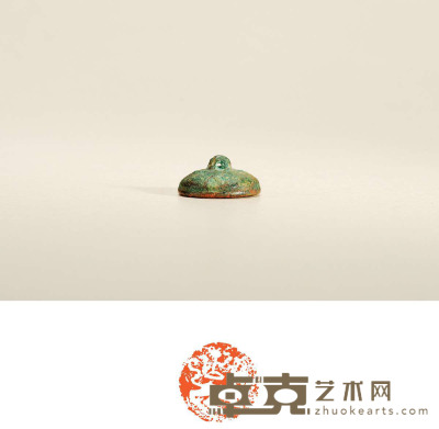 汉·鼻钮圆形铜印 径3.2×1.6cm