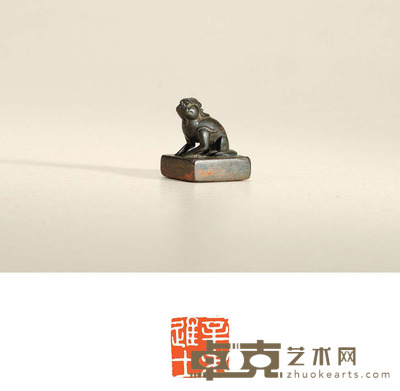 明·瑞兽钮铜印 2.8×2.6×3.3cm