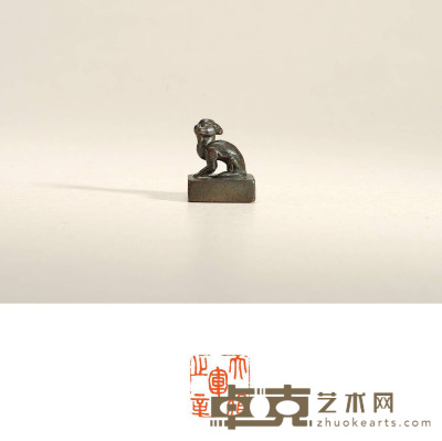 明·瑞兽钮铜官印 2.5×2.4×3cm