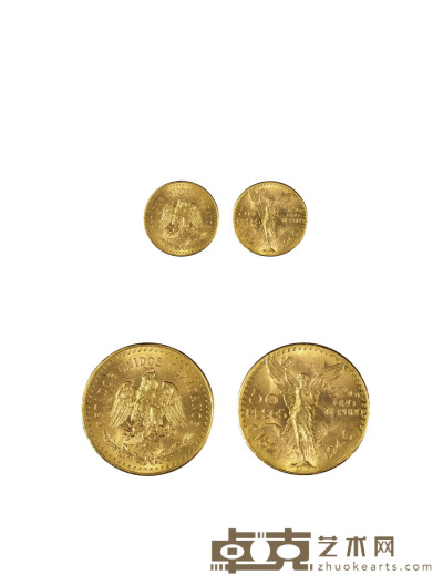 1946年墨西哥自由女神像五十比绍金币 重：41.7g