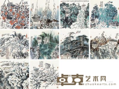 孙君良 山水 册页 34×34cm×10
