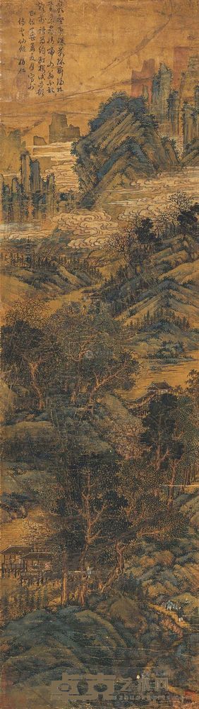 文伯仁 (款) 山居图 立轴 95×27cm